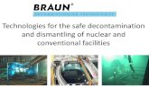 Technologies for the safe decontamination and dismantling of … · 2021. 6. 7. · BRAUN Wall Shaver for decontamination –application examples Wall Shaver in the research center