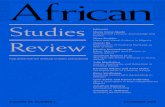 Studies · The African Studies Review (ASR) is the flagship scholarly journal of the African Studies Association (USA). The ASR publishes the highest quality African studies scholarship