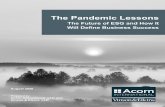 The Pandemic Lessons...Acorn International, LLC and Vinson & Elkins, LLP The Pandemic Lessons 1 Summary The rapidly increasing importance of a company’s environmental, social and