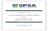SOLID RUBBER CUTTING EDGES - SPSAThe contractor shall furnish and deliver solid rubber cutting edges and mounting hardware meeting or exceeding the specifications below. 1. Rubber