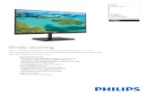 275E1S/00 Philips LCD monitor · 2020. 9. 26. · 275E1S/00 Highlights LCD monitor E Line 27" (68.6 cm), 2560 x 1440 (QHD) IPS technology. IPS displays use an advanced technology
