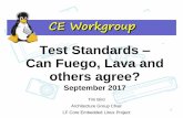 Test Standards Can Fuego, Lava and others agree? · 2020. 9. 24. · 2010/23/2014 PA1 Confidential ... • Is really the kernelci json API ... 2610/23/2014 PA1 Confidential