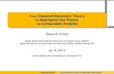 From Classical Recursion Theory to Descriptive Set Theory via ...kihara/pdf/slides/CCA...From Classical Recursion Theory to Descriptive Set Theory via Computable Analysis Takayuki