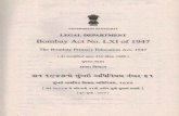  · 2020. 8. 21. · GOVERNMENT OV GUJARAT LEGAL DEPARTMENT Bombay Act No. of 1947 The Bombay Primary Education Act, 1947 ( As modified upto 31st May, 1988 ) ( - )