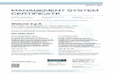 MANAGEMENT SYSTEM CERTIFICATE - Webuild...ISO 9001:2015 Questa certificazione è valida per il seguente campo applicativo: Progettazione definitiva ed esecutiva, direzione lavori ed