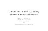 Calorimetry and scanning thermal measurements · 2020. 5. 6. · Temperatures by Thermal Analysis," employs the extrapolated onset determination method. • ASTM E793, "Standard Test