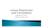 Notebook Tab 6 Pages 183 to 196 - Conte Solutions · 2015. 4. 13. · y b1x b0 e TOH in Linear Regression model (ANOVA) The null hypothesis (= sign) and a parameter Null Hypothesis: