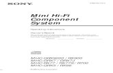 Mini Hi-Fi Component System - Entertainment | Sony AU...1 Mini Hi-Fi Component System ©1998 by Sony Corporation Operating Instructions 3-862-007-11(1) f MHC-GRX9000 / RX900 MHC-GRX7