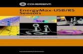 EnergyMax-USB/RS Sensors - Coherent, Inc. · 2021. 5. 25. · 2 50 mm EnergyMax sensors are compatible with the large heat sink. 325 mm EnergyMax sensors are compatible with small
