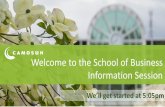 Welcome to the School of Business Information Session...Heather McDonald & Kathryn Anderson Employment Facilitators mcdonaldH@Camosun.ca andersonKa@Camosun.ca Jennifer Philips Co-op