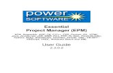 Essential Project Manager (EPM) - Power Software · 2020. 5. 5. · 10483: Add logging to EPM 10488: File extensions that do not exist in EPM.XML are excluded 1.19.0.0 22-Aug-2009