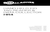 HAND HELD EID TAG READER & DATA COLLECTOR...MAIN MENU SCREEN When the Gallagher HR4 is powered up, the Main Menu screen is displayed. All ac ons on the reader are ini ated from this