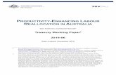 RODUCTIVITY-ENHANCING ABOUR REALLOCATION IN AUSTRALIA · 2019. 11. 29. · PRODUCTIVITY-ENHANCING LABOUR REALLOCATION IN AUSTRALIA Dan Andrews and David Hansell1 Treasury Working