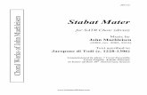 Stabat Mater Choral Works of John Muehleisen in honor of ...johnmuehleisen.com/cms/wp-content/uploads/Stabat-Mater...Stabat Mater for SATB Choir (divisi) Music by John Muehleisen (2002,