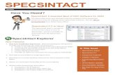 SPECSINTACT · 2021. 2. 26. · 2 SpecsIntact Newsletter February 2021 The SI Editor Along with the new enhancements made for SpecsIntact 5.2, the SI Editor also has a few exiting