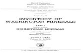 Bulletin No. 37 INVENTORY OF WASHINGTON MINERALS...State of Washington ALBERT D. ROSELLINI, Governor Department of Conservation EARL COE, Director DIVISION OF MINES AND GEOLOGY MARSHALL