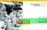 Read Write Inc. Phonics Parents’ Meeting · 2020. 3. 1. · Systematic approach 2 Read Wr ite Inc Phonics How to get in touch: web Illustrated by Tim Archbold email primary.enquiries@oup.com