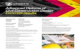 Advanced Diploma of Civil Construction Design Concrete resutls · 2020. 11. 17. · civil engineers on the design and construction of infrastructure projects. You will develop skills