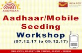 Aadhaar/Mobile Seeding Workshop - FNPOfnpo.org/yahoo_site_admin/assets/docs/AADHAAR_SEEDING...User ID –doname+do example -jaipurcitydo 2. Password–dop123* Via APPost CBS (CPC),