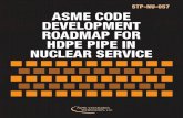 STP-NU-057 ASME CODE DEVELOPMENT ROADMAP ...2013/01/31  · STP-NU-057 ASME CODE DEVELOPMENT ROADMAP FOR HDPE PIPE IN NUCLEAR SERVICE Prepared by: Adel N. Haddad A. N. Haddad Plastic