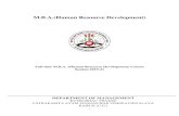 M.B.A.(Human Resource Developmentktujm.ac.in/HRD1921.pdf · 2019. 9. 25. · Massie, Essentials of Management, AITBS, New Delhi. 6. Terry and Franklin,Principles of Management, AITBS,