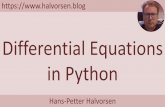 Differential Equations in Python · 2020. 11. 18. · “differential_equations.py“: from differential_equationsimport mydiff1 import numpyas np from scipy.integrateimport odeint