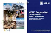 MIRAI Corporation...Security Code: 3476 1 1-Aiming for growth with “Agile Response” to post-COVID-19 from “Revitalization” in COVID-19-In the 10th fiscal period (fiscal period