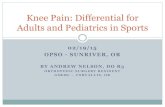 Knee Pain: Differential for Adults and Pediatrics in Sports · 2018. 4. 3. · Diagnosis of acute knee injuries with hemarthrosis. Am J Sports Med. 1980 Jan-Feb;8(1):9-14. 113 athletes