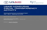 USAID HONDURAS FISCAL TRANSPARENCY ACTIVITYInstitute of Access to Public Information (IAIP), the Social Forum of External Debt and Development of Honduras (FOSDEH), the National Convergence