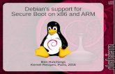 Debian’s support for Secure Boot on x86 and ARM · 2017. 11. 25. · Debian archive software (dak) signs archive metadata using keys trusted by Debian systems Separate keys for