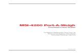 MSI-4260 Port-A-Weigh - scale service parts.pdf · 2018. 3. 4. · MSI Exchange Parts for MSI-4260 ..... 4 MSI-4260 Port-A-Weigh Front Casting Assembly ..... 5 MSI-4260 Port-A ...