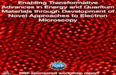 Enabling Transformative Advances in Energy and Quantum Materials … · 2021. 7. 10. · scientific discovery and development of new ... The vision of the Materials Genome Initiative