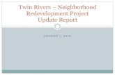 Twin Rivers REDEVELOPMENT UPDATE - SHRATwin Rivers – Neighborhood Redevelopment Project Update Report . Demolition of the Final Building June 3, 2019 . Vacant Site . Affordable Housing