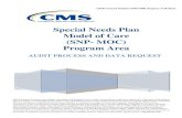 Special Needs Plan Model of Care (SNP- MOC) Program Area...Special Needs Plan Model of Care (SNP-MOC) AUDIT PROCESS AND DATA REQUEST Page 4 of 18 v. 6-2020 6. Calculation of Score