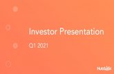 Investor Presentation - HubSpot Presentation Q121... · 2021. 5. 5. · This presentation includes certain “forward-looking statements" within the meaning of the Private Securities