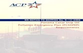 Panama Canal Ship Oil Pollution Emergency Plan ...MR, January 1, 2006 MR Notice of Shipping No. N-12-2006 the part of the Panama Canal Authority. As a result, a fee is assessed to