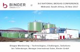 Biogas Monitoring Technologies Challenges Solutions ......reference sensor 20 COMBIMASS® Thermal dispersion mass flow measurement BINDER 21 BINDER Gas analysis BINDER Analyzer station