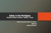 Safety in the Workplace - WordPress.com · 2021. 2. 26. · Safety in the Workplace - ggbha.org –Updated 2/26/2021 Patient Safety 8 Bill just celebrated his 75th birthday. Bill