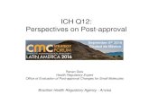 ICH Q12: Perspectives on Post-approval...Renan Gois Health Regulatory Expert Office of Evaluation of Post-approval Changes for Small Molecules ICH Q12: Perspectives on Post-approval