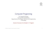 Computer Programingcs101/2014.2/lecture-slides/...•Include instructions from “iostream” header file •Input/output handled as ‘streams’ of bytes •Input stream converted