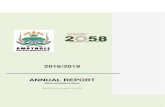 2018/2019 ANNUAL REPORT Audited... · 2020. 2. 7. · 6 ADM 2018/2019 Annual Report | VISION 2058 COMPONENT A: MAYOR’S FOREWORD MAYOR’S FOREWORD The 2018/19 financial year took