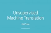 Unsupervised Machine Translation - Stanford UniversityIntroduction WMT 2019 English-German System Score Facebook FAIR 0.347 Microsoft sent-doc 0.311 Microsoftdoc-level 0.296 HUMAN