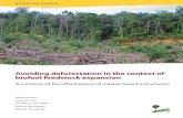 Avoiding deforestation in the context of biofuel feedstock