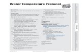 Water Temperature Protocol