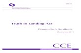 "Truth in Lending Act" booklet, Comptroller's Handbook for Consumer Compliance