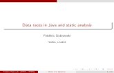 Data races in Java and static analysis