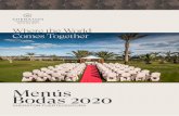 Where the World Comes Together - Marriott International · 2020. 2. 11. · En el entorno inmejorable de nuestro restaurante mediterráneo “El Faro de Antigua” les ofrecemos una