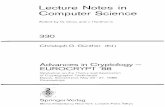 Advances in Cryptology â€” EUROCRYPT â€™88: Workshop on the Theory and Application of Cryptographic Techniques Davos, Switzerland, May 25â€“27, 1988 Proceedings