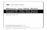 MANUAL AND USER GUIDE Personal PA Value Pack System