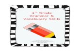4th Grade Grammar & Vocabulary Skills